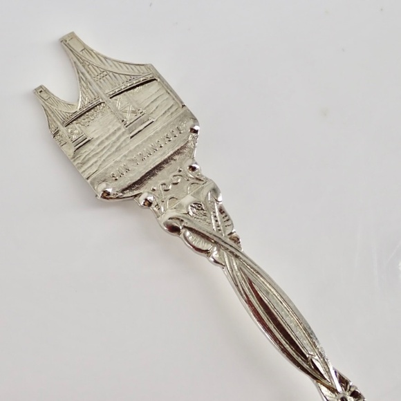 San Francisco Golden Gate Bridge SOUVENIR SPOON  4.5" Vtg Made in West Germany - Picture 3 of 9